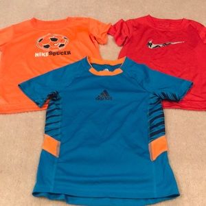 Boys Nike & Addidas Dri Fit shirt bundle